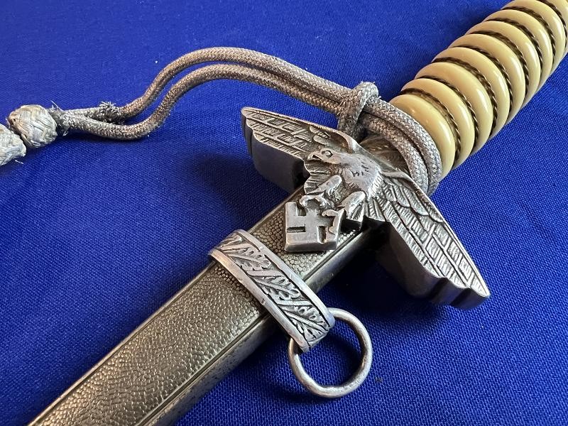 Original WW2 German Luftwaffe Officer's Dress Dagger with Scabbard & Portepee