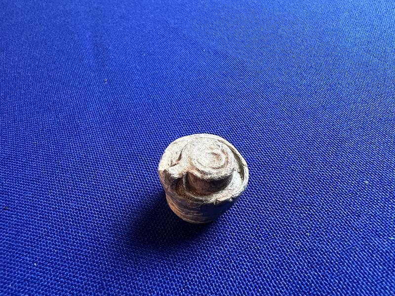 DUG CIVIL WAR CARVED LEAD NIPPLE PROTECTOR DALTON WINTER CAMP