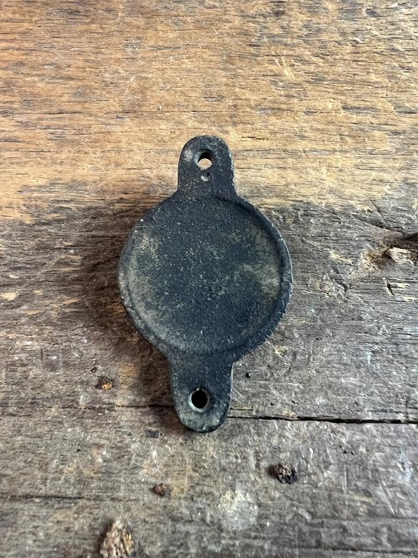 Original Civil War M1858 US Cavalry Horse Bit Rosette Recovered in Petersburg Virginia