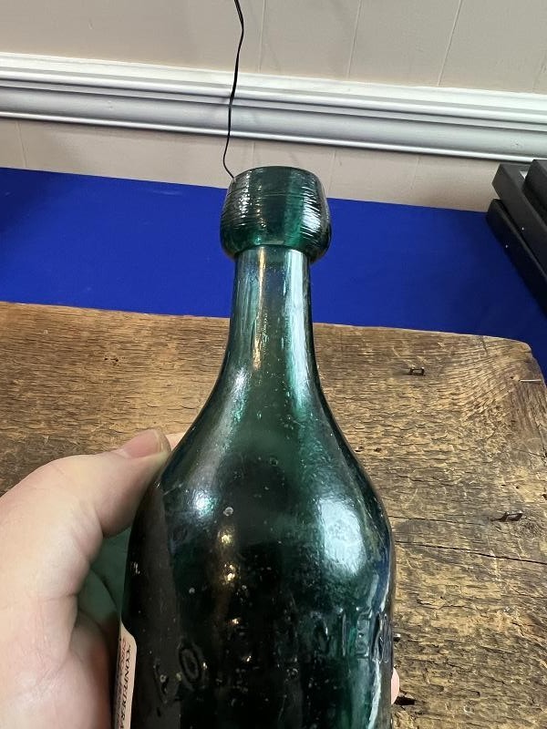 Fine Green George Gemenden Savannah Georgia Confederate Soda Bottle