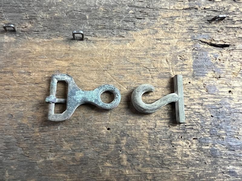 DUG ISAACS CAMPBELL CONFEDERATE KNAPSACK BUCKLE & HOOK