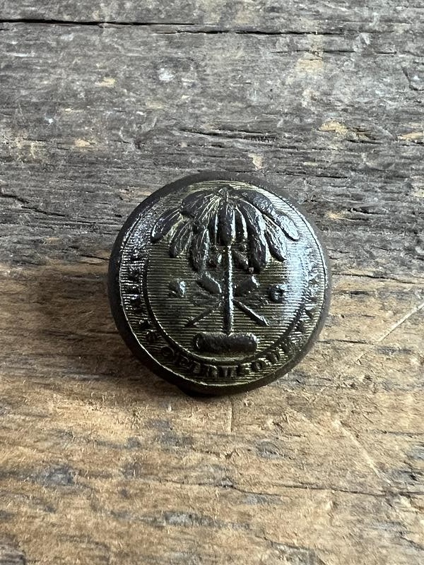 Confederate South Carolina State Seal Coat Button Horstmann Rays Bm Savannah Ga