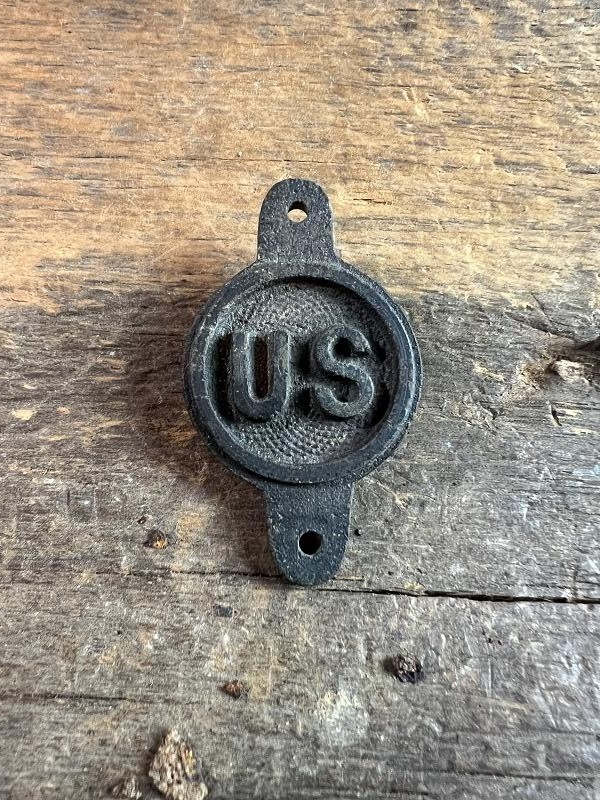 Original Civil War M1858 US Cavalry Horse Bit Rosette Recovered in Petersburg Virginia