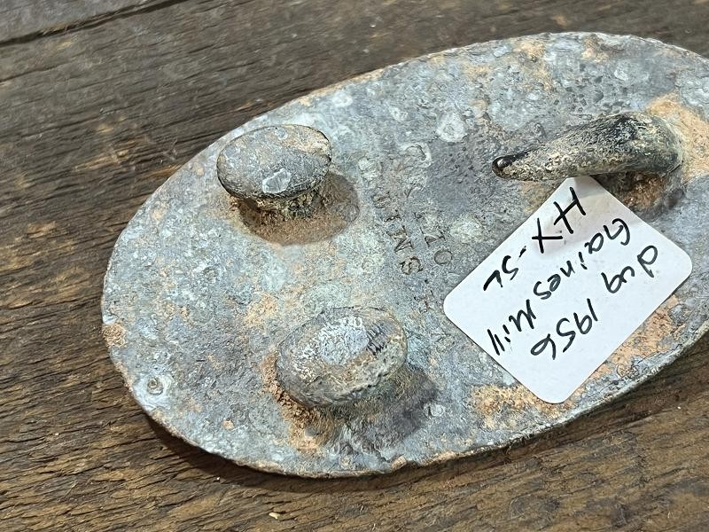 Dug US M-1839 Enlisted Man’s Puppy Paw Belt Buckle Maker Marked WH SMITH