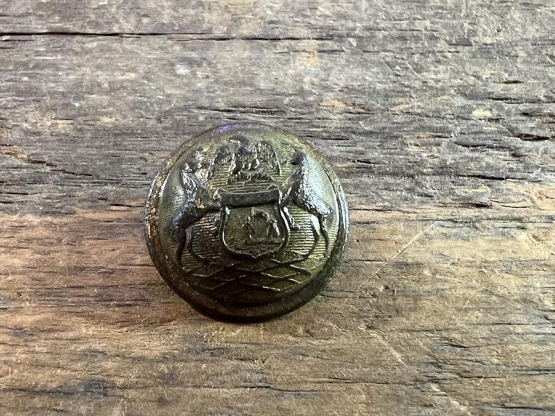DUG CIVIL WAR SUPERFIN PARIS BM MICHIGAN STATE STAFF COAT BUTTON 23MM