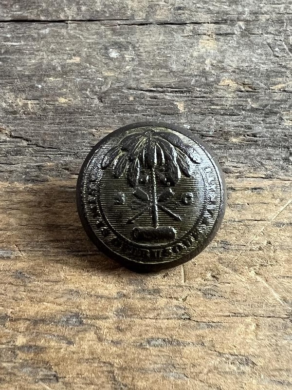 Confederate South Carolina State Seal Coat Button Horstmann Rays Bm Savannah Ga