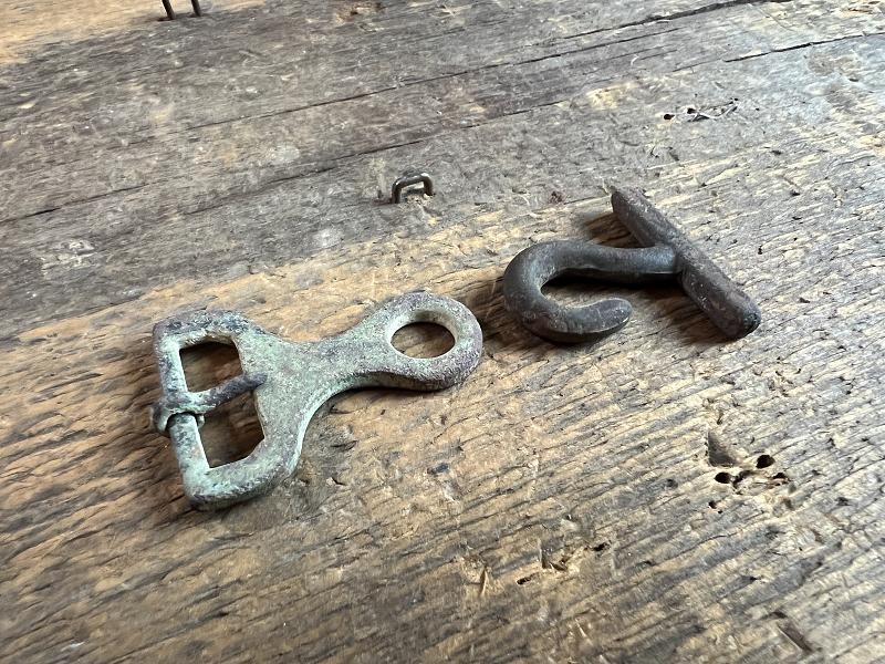 Dug Isaacs Campbell Confederate Knapsack Buckle & Hook Tunnel Hill Georgia
