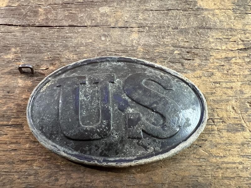 Dug US M-1839 Belt Plate Watertown NY Arsenal Contract Pattern with Soldiers Intials