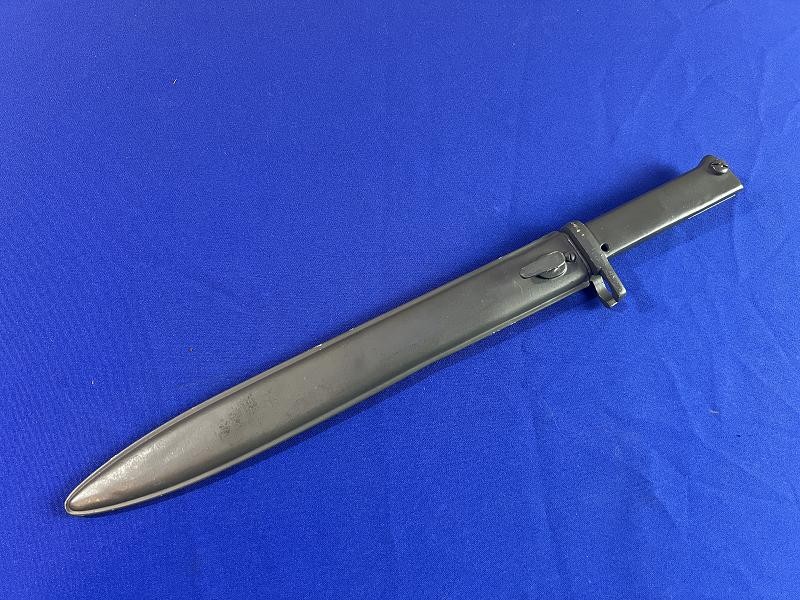 Fine WW1 Imperial German Ersatz Bayonet Made By FAG with High Ears & a Steel Scabbard