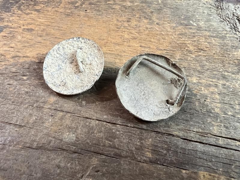Dug Pair Civil War Bullseye Bridle Rosettes Cavalry Recovered Brandy Station Virginia