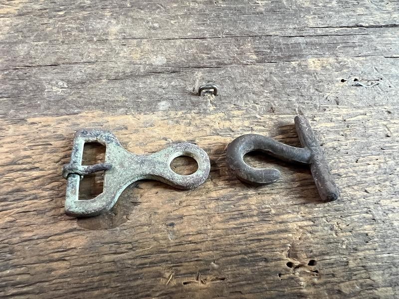 Dug Isaacs Campbell Confederate Knapsack Buckle & Hook Tunnel Hill Georgia