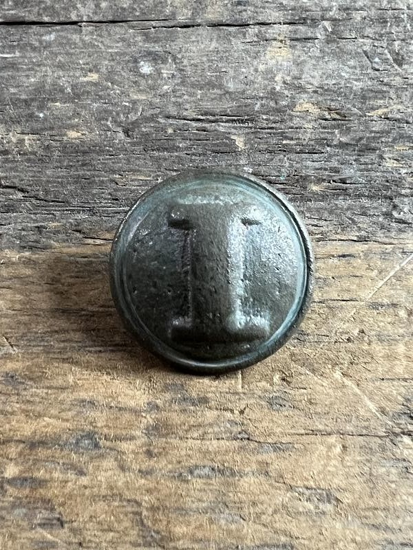 DUG CIVIL WAR CONFEDERATE CAST I INFANTRYMAN'S COAT BUTTON MACON GA