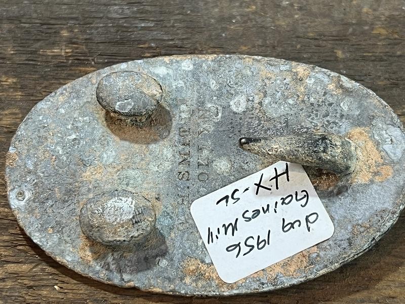 Dug US M-1839 Enlisted Man’s Puppy Paw Belt Buckle Maker Marked WH SMITH