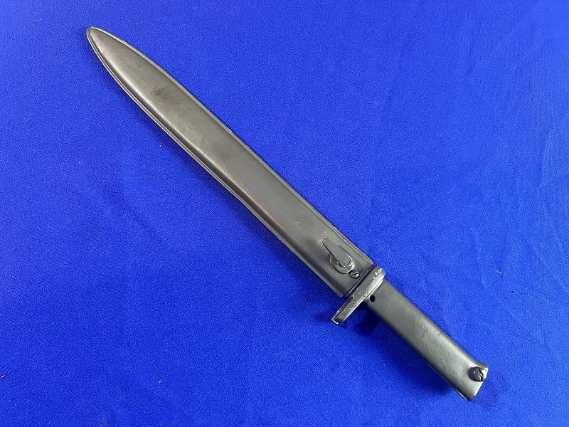 Fine WW1 Imperial German Ersatz Bayonet Made By FAG with High Ears & a Steel Scabbard